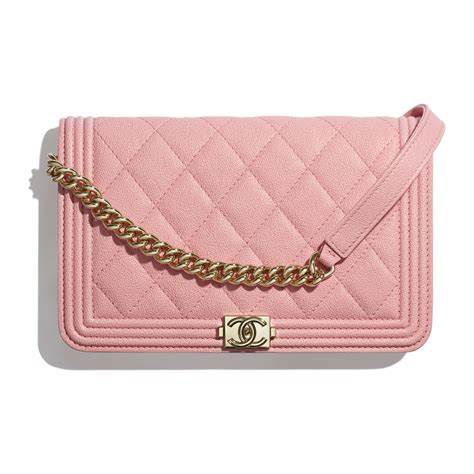 chanel wallet on chain pink|Chanel wallet on chain cost.